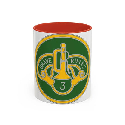 3 Cavalry Regiment 3 (U.S. Army) Accent Coffee Mug 11oz Red - Go Mug Yourself