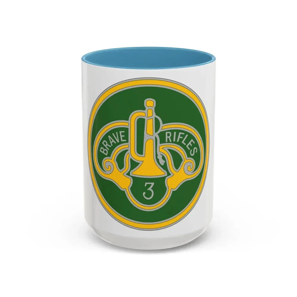3 Cavalry Regiment 3 (U.S. Army) Accent Coffee Mug 15oz Light Blue - Go Mug Yourself