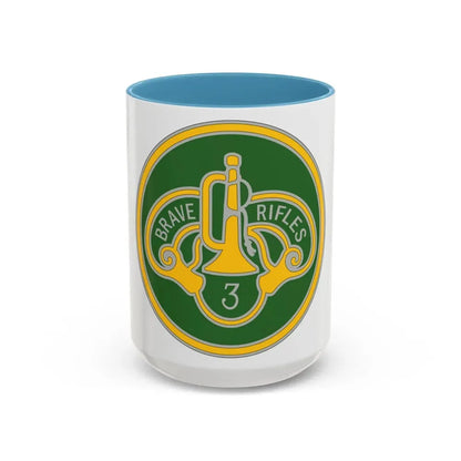 3 Cavalry Regiment 3 (U.S. Army) Accent Coffee Mug 15oz Light Blue - Go Mug Yourself