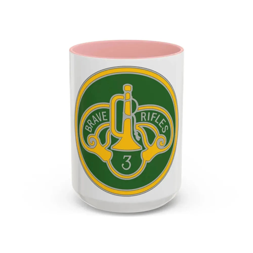 3 Cavalry Regiment 3 (U.S. Army) Accent Coffee Mug 15oz Pink - Go Mug Yourself