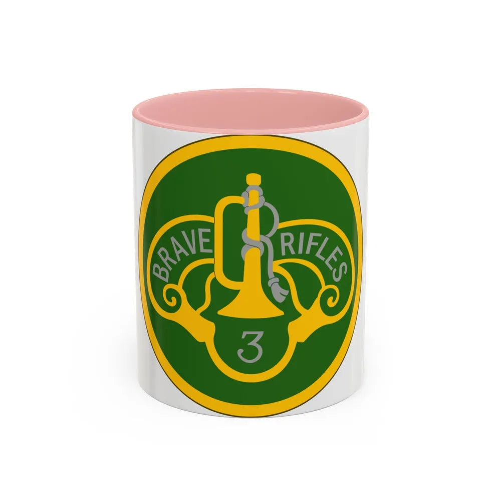 3 Cavalry Regiment (U.S. Army) Accent Coffee Mug-11oz-Pink-Go Mug Yourself