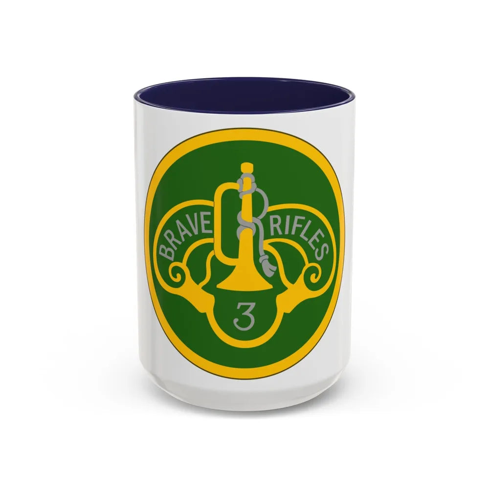 3 Cavalry Regiment (U.S. Army) Accent Coffee Mug-15oz-Navy-Go Mug Yourself