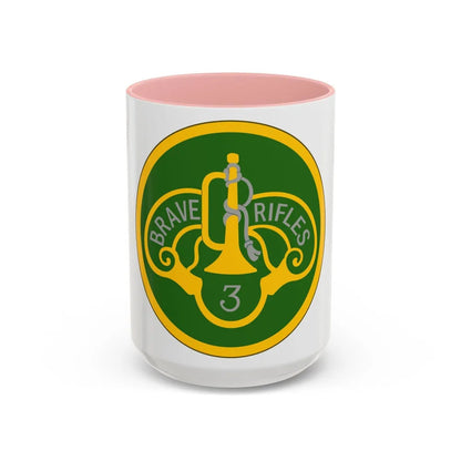 3 Cavalry Regiment (U.S. Army) Accent Coffee Mug-15oz-Pink-Go Mug Yourself