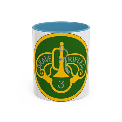 3 Cavalry Regiment (U.S. Army) Accent Coffee Mug 11oz Light Blue - Go Mug Yourself