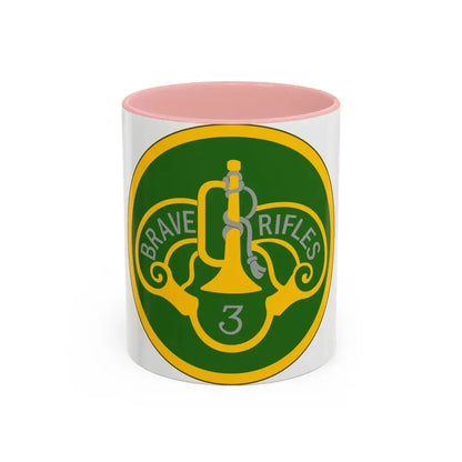 3 Cavalry Regiment (U.S. Army) Accent Coffee Mug 11oz Pink - Go Mug Yourself