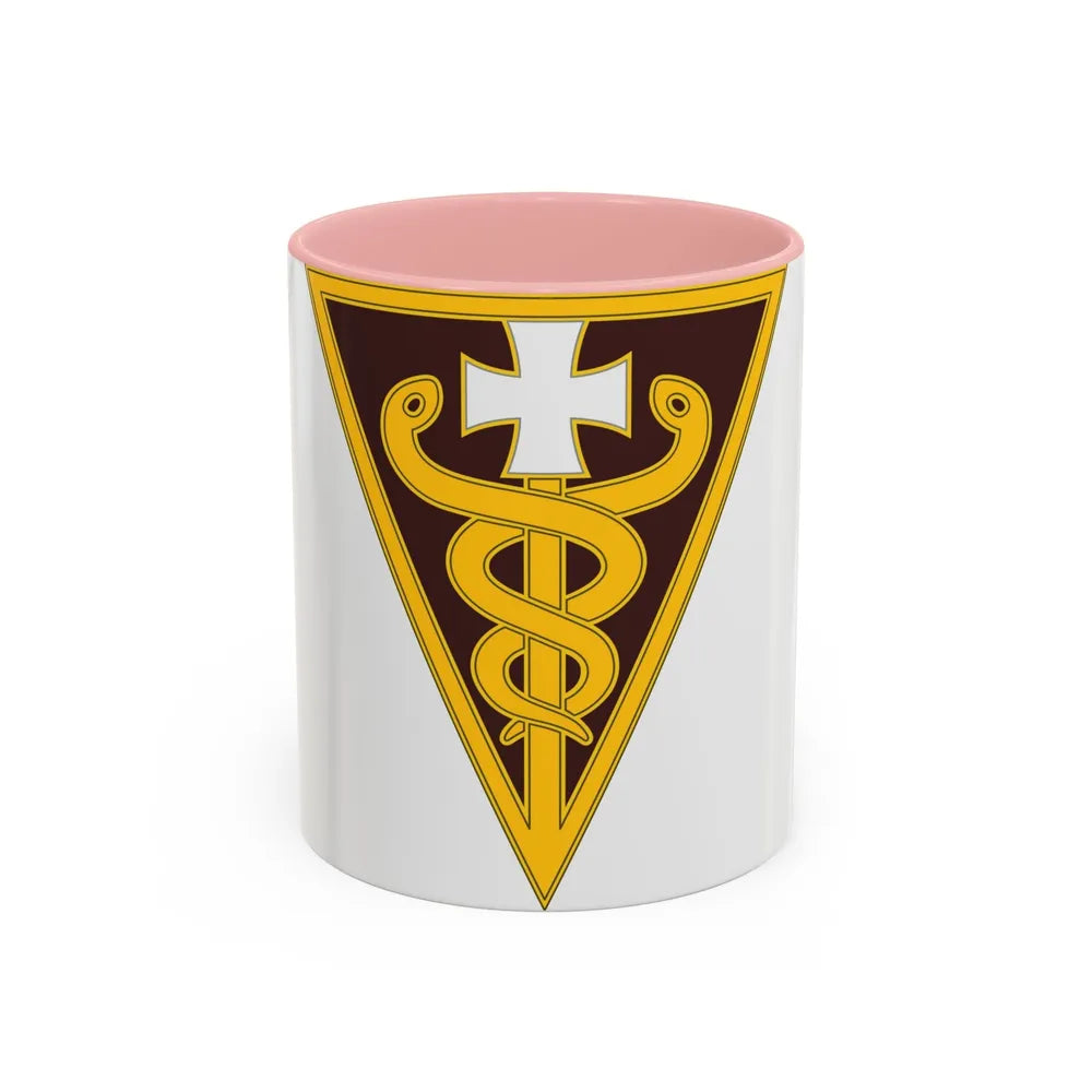 3 Medical Command (U.S. Army) Accent Coffee Mug-11oz-Pink-Go Mug Yourself