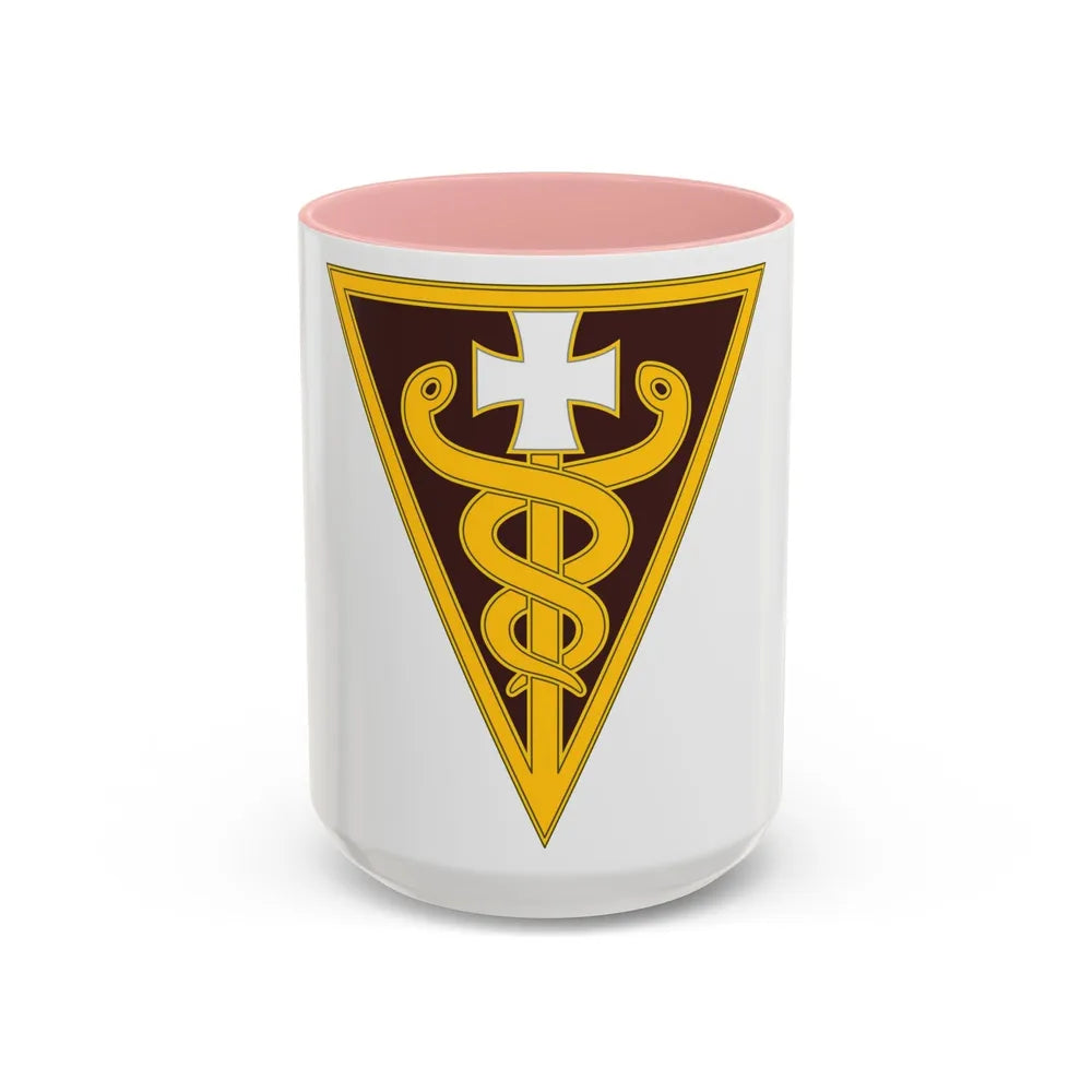 3 Medical Command (U.S. Army) Accent Coffee Mug-15oz-Pink-Go Mug Yourself