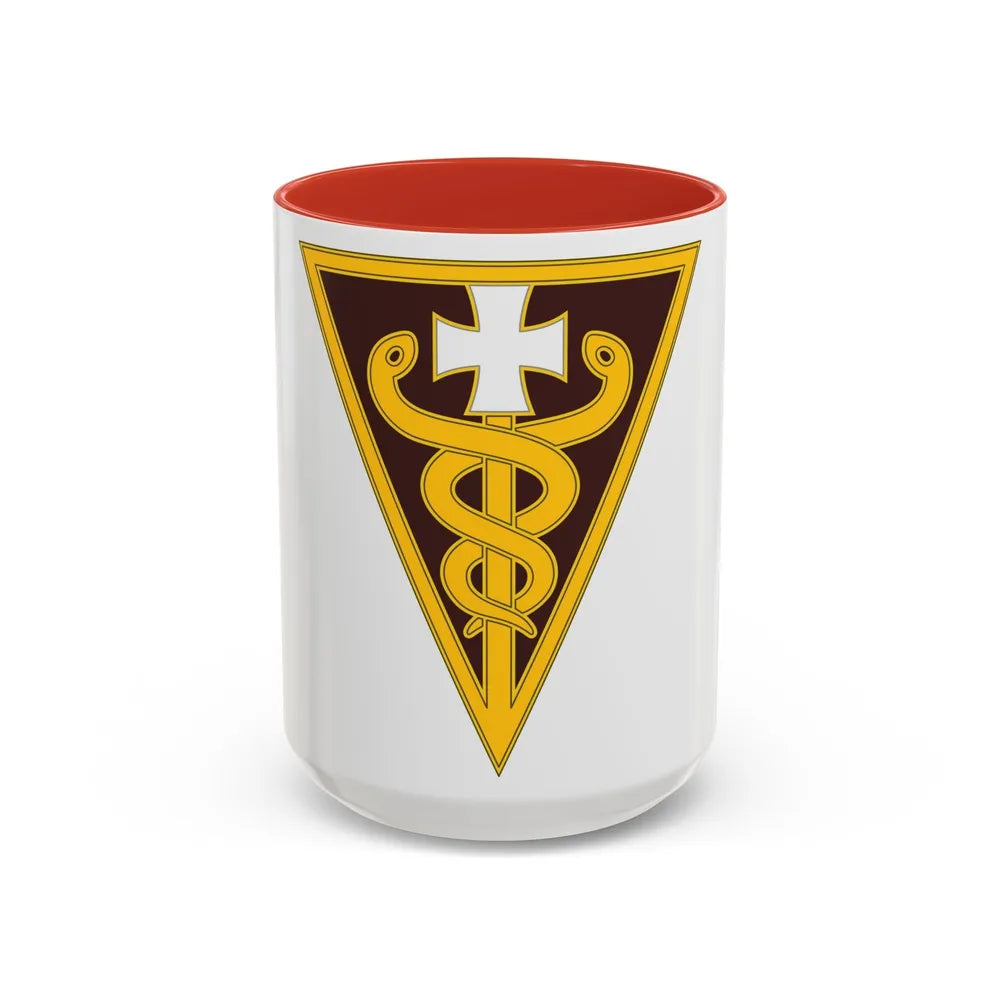 3 Medical Command (U.S. Army) Accent Coffee Mug-15oz-Red-Go Mug Yourself