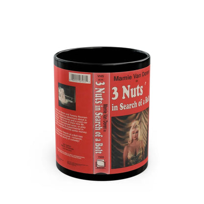 3 NUTS IN SEARCH OF A BOLT (VHS COVER) - Black Coffee Mug-11oz-Go Mug Yourself