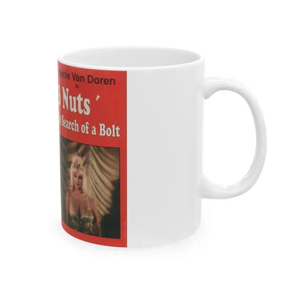 3 NUTS IN SEARCH OF A BOLT (VHS COVER) - White Coffee Mug - Go Mug Yourself