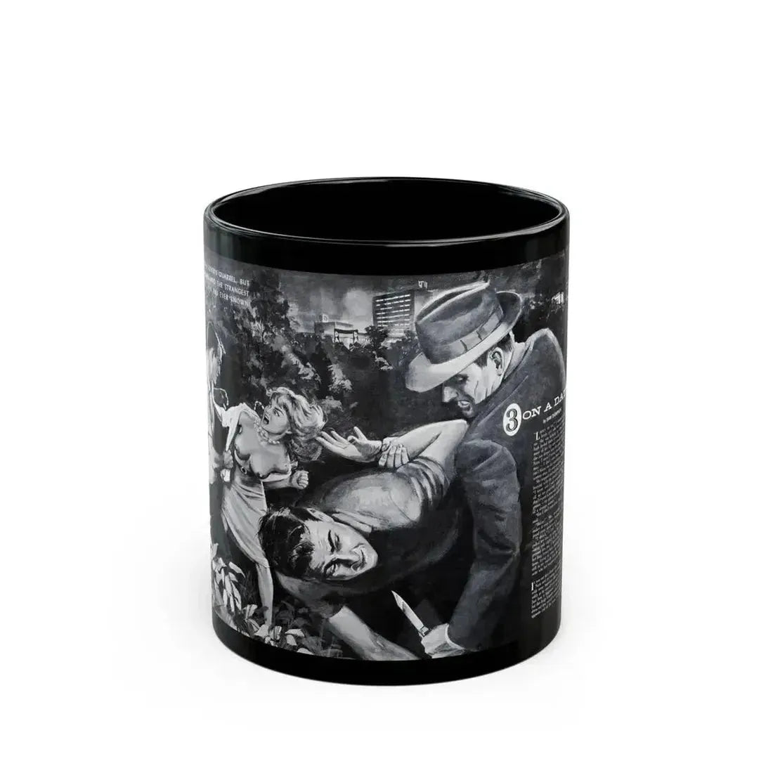 3 On A Date, Jaguar magazine No. 01, 1961 - Black Coffee Mug 11oz - Go Mug Yourself