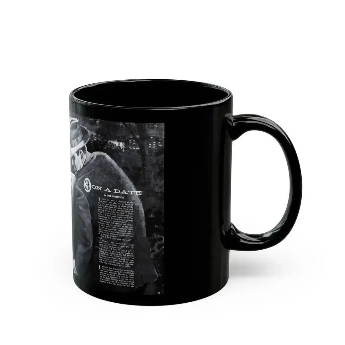 3 On A Date, Jaguar magazine No. 01, 1961 - Black Coffee Mug - Go Mug Yourself