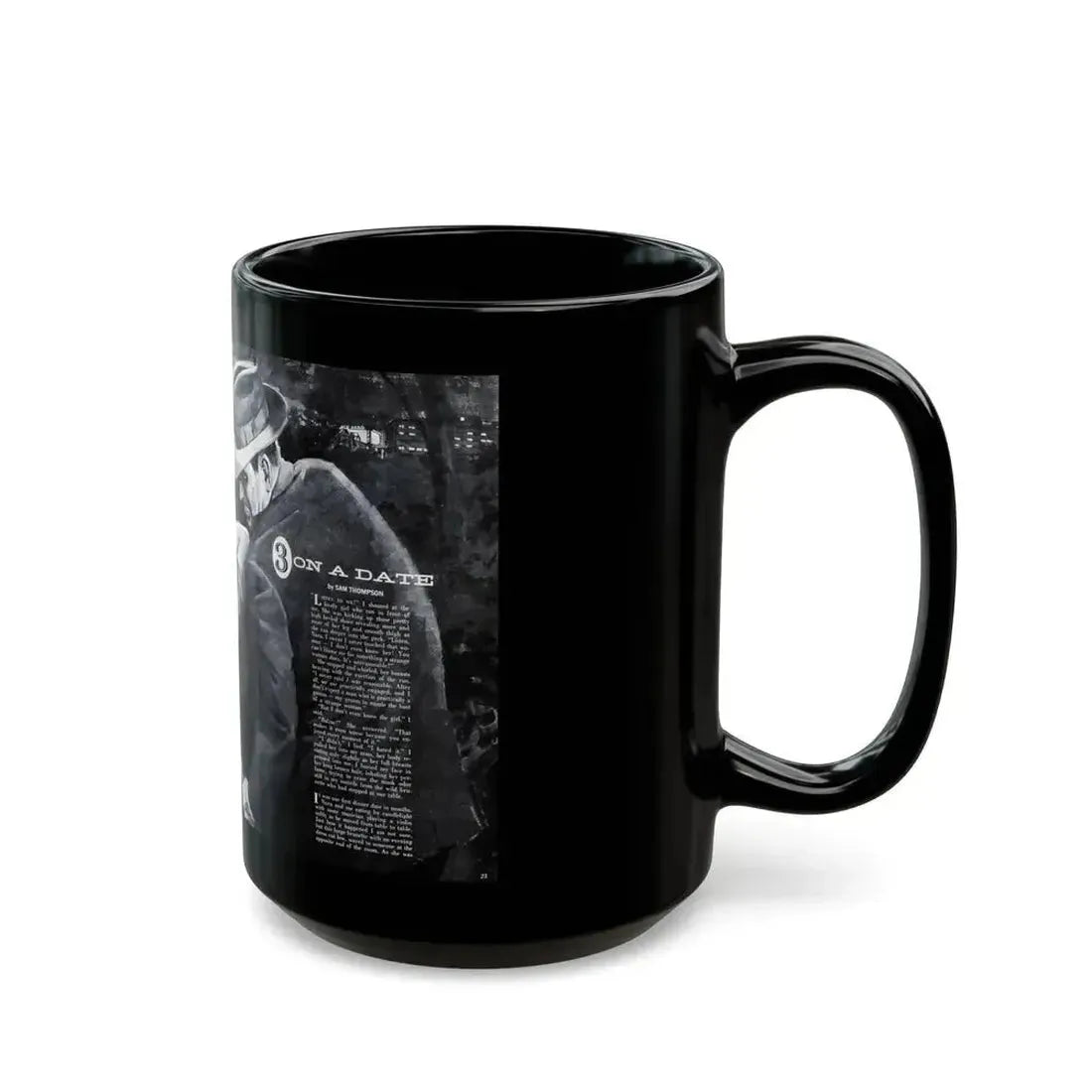 3 On A Date, Jaguar magazine No. 01, 1961 - Black Coffee Mug - Go Mug Yourself