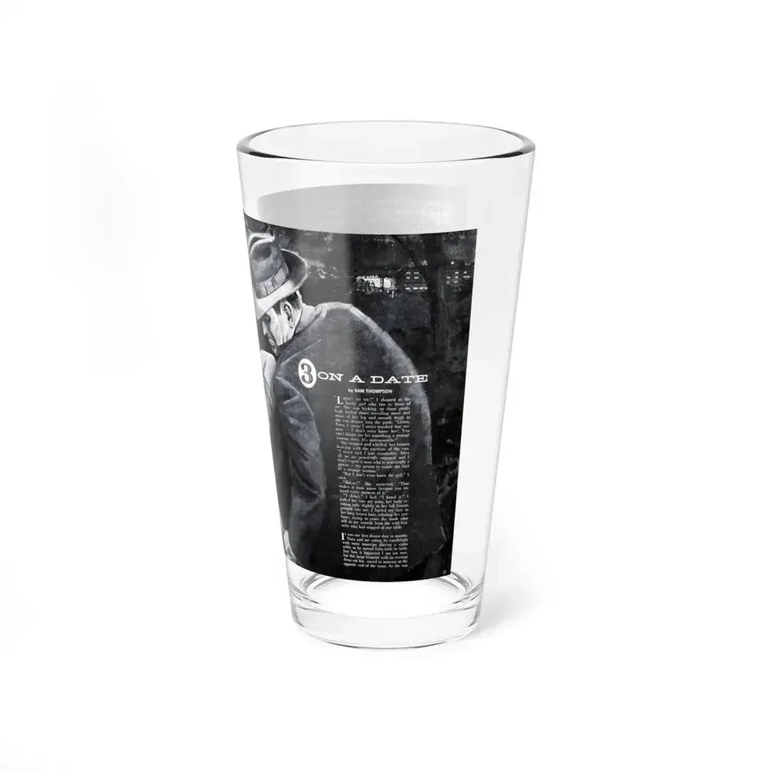3 On A Date, Jaguar magazine No. 01, 1961 (Magazine Illustration) Pint Glass 16oz - Go Mug Yourself