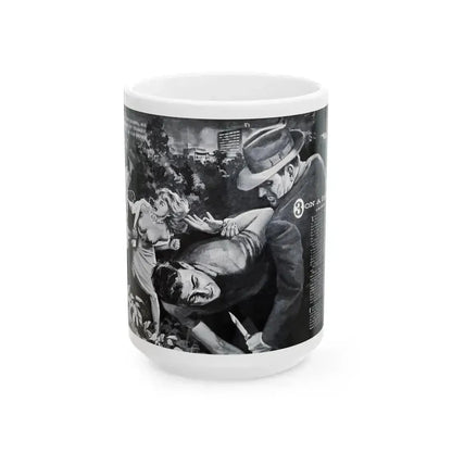 3 On A Date, Jaguar magazine No. 01, 1961 - White Coffee Mug 15oz - Go Mug Yourself