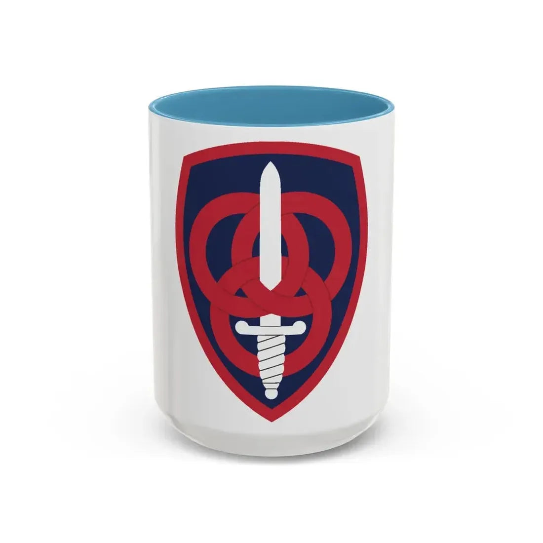 3 Personnel Command (U.S. Army) Accent Coffee Mug 15oz Light Blue - Go Mug Yourself