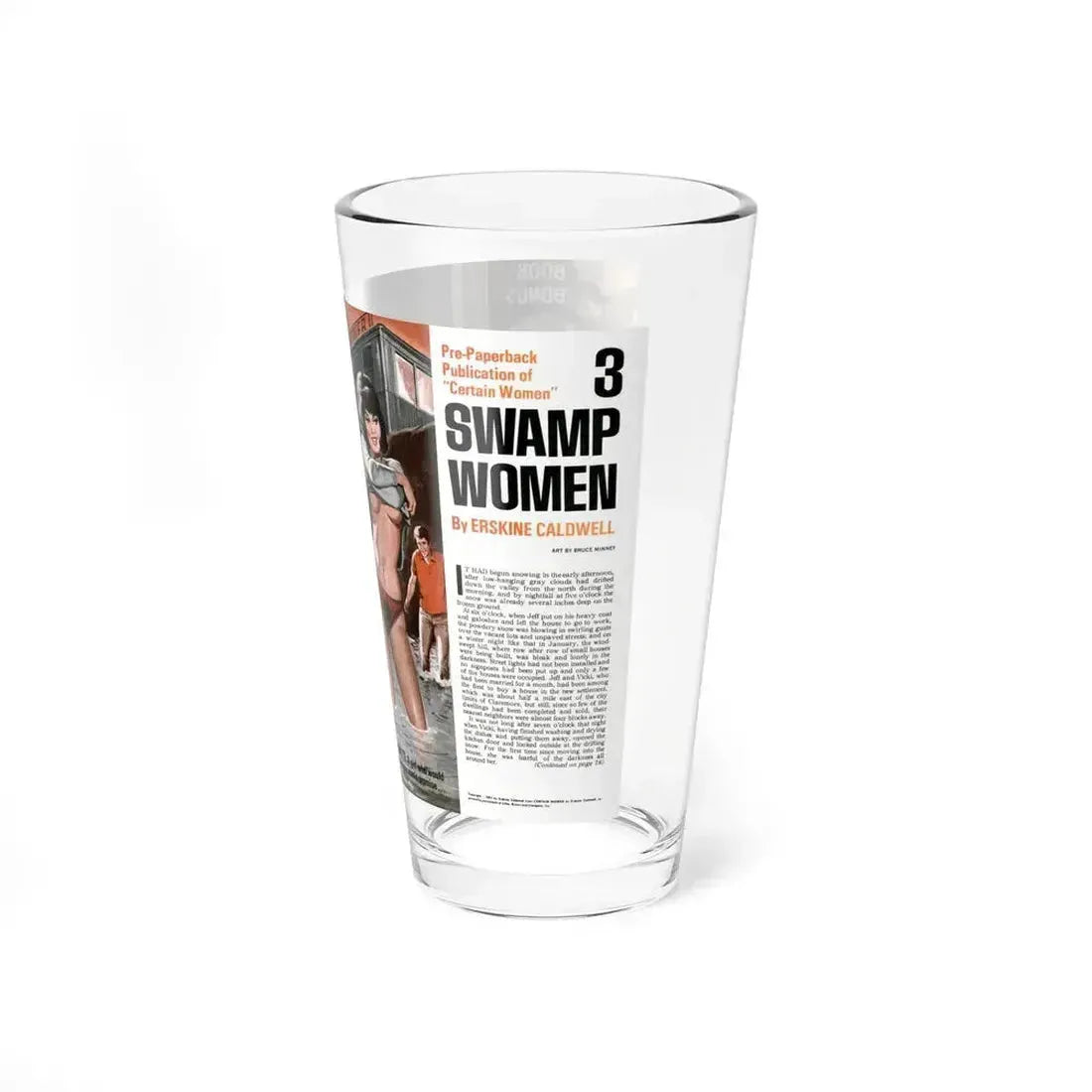 3 Swamp Women, Male magazine, August 1971 (Magazine Illustration) Pint Glass 16oz - Go Mug Yourself