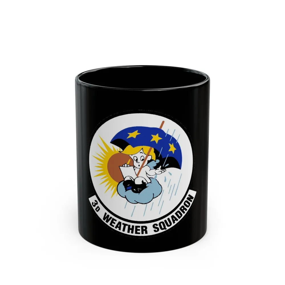 3 Weather Squadron ACC (U.S. Air Force) Black Coffee Mug-11oz-Go Mug Yourself