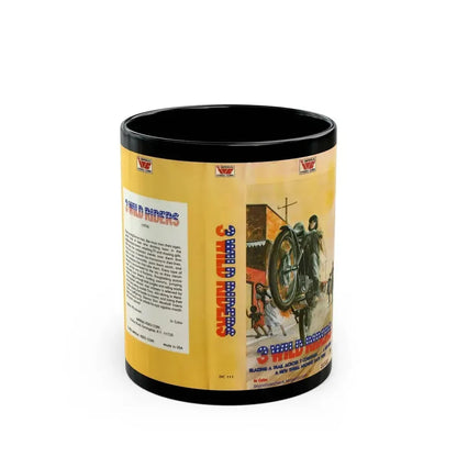 3 WILD RIDERS (VHS COVER) - Black Coffee Mug 11oz - Go Mug Yourself