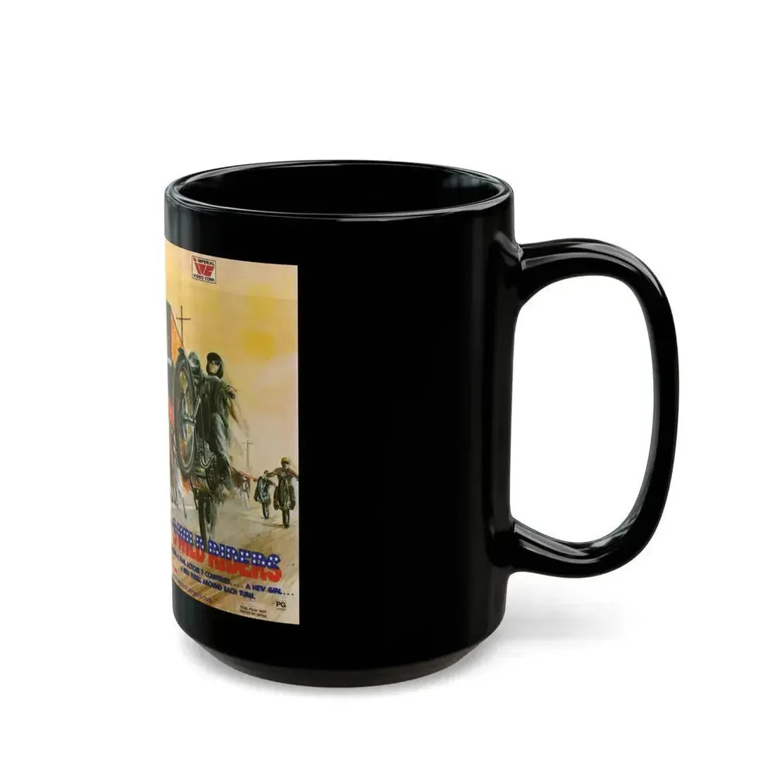 3 WILD RIDERS (VHS COVER) - Black Coffee Mug - Go Mug Yourself