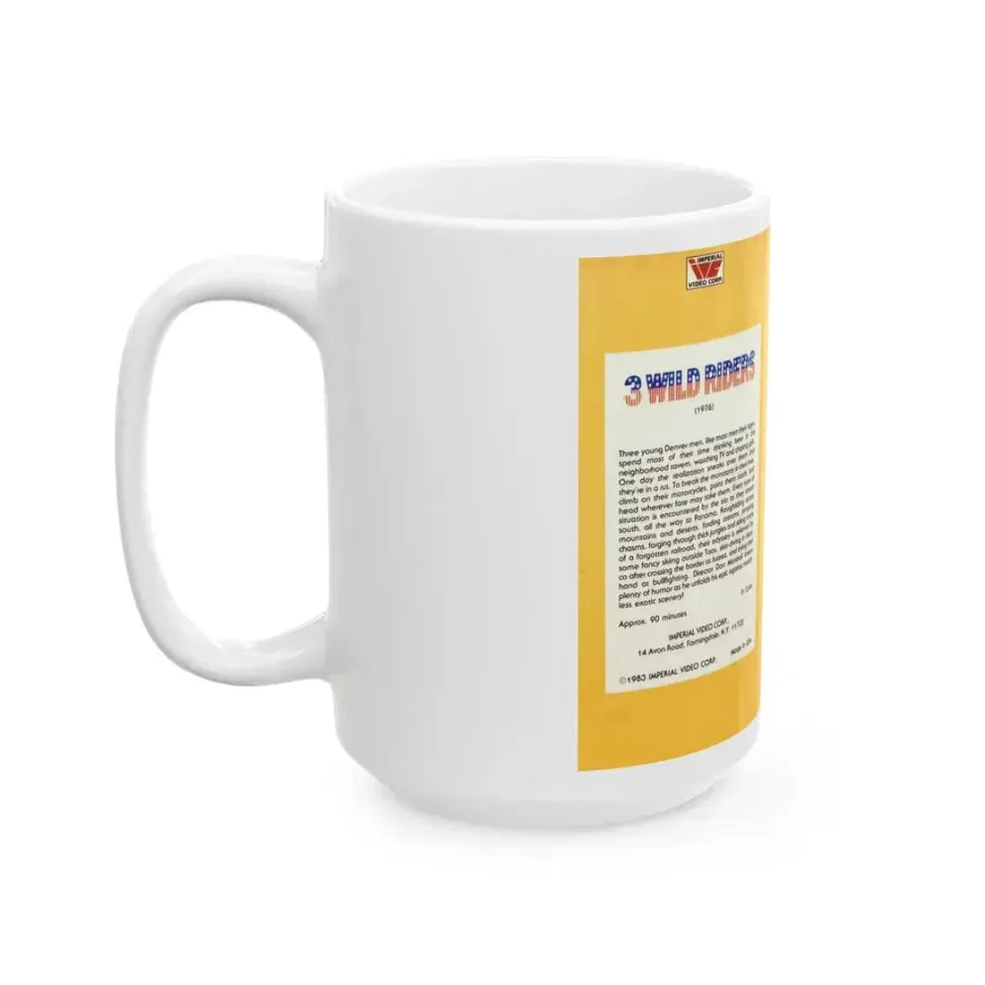 3 WILD RIDERS (VHS COVER) - White Coffee Mug - Go Mug Yourself