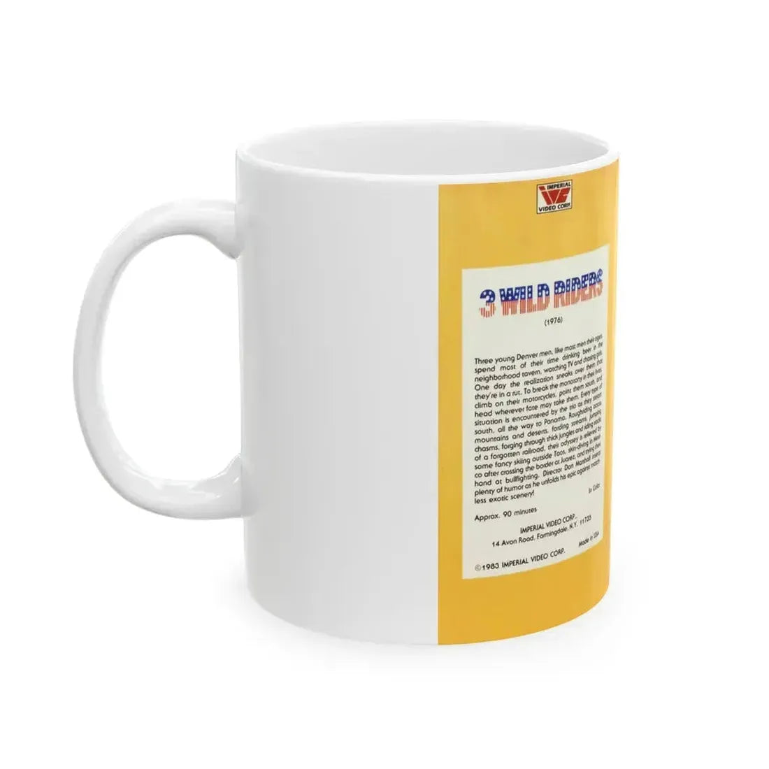 3 WILD RIDERS (VHS COVER) - White Coffee Mug - Go Mug Yourself