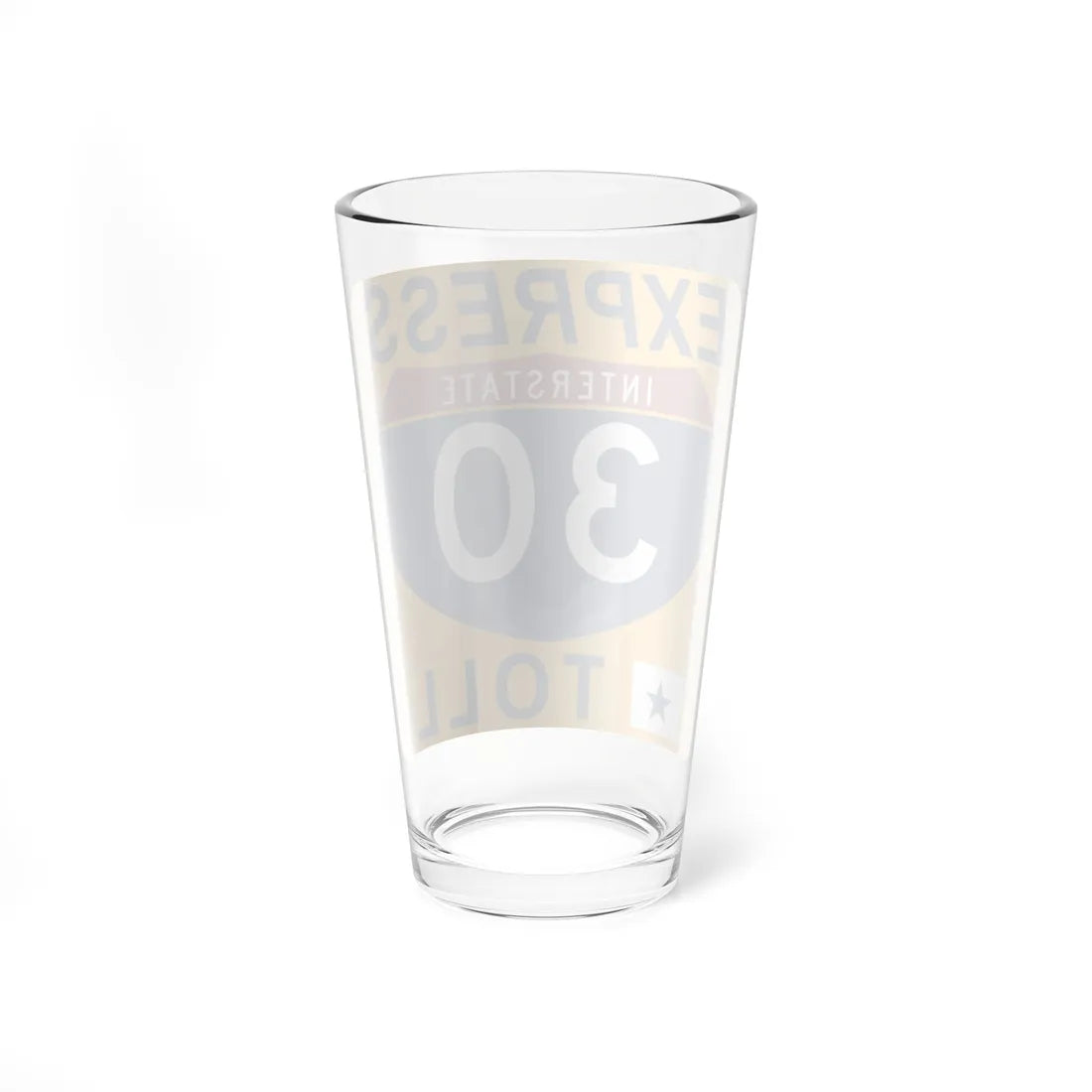 30 Express Lane free (Texas) (Road Sign) Pint Glass 16oz - Go Mug Yourself