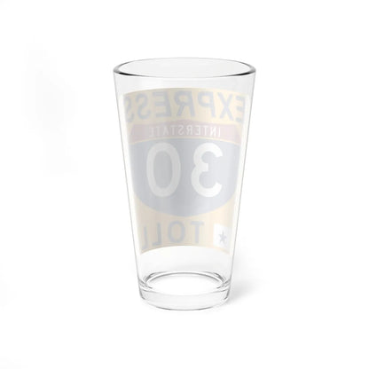 30 Express Lane free (Texas) (Road Sign) Pint Glass 16oz - Go Mug Yourself