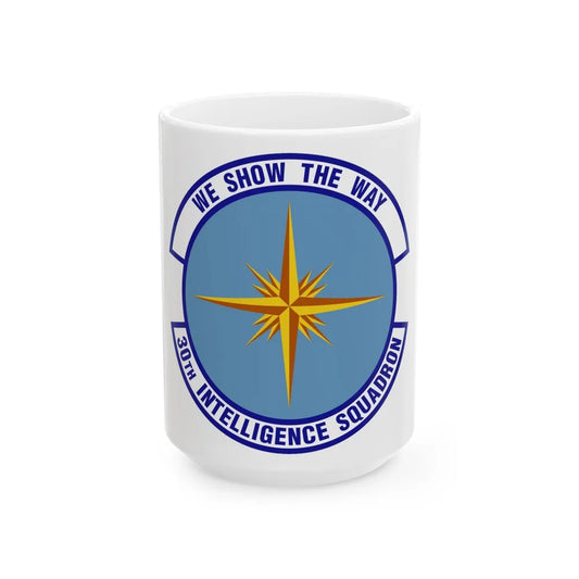 30 Intelligence Squadron AFISRA (U.S. Air Force) White Coffee Mug-15oz-Go Mug Yourself