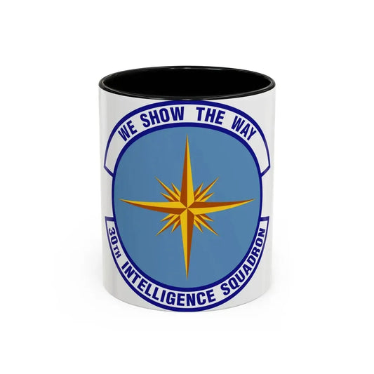 30 Intelligence Squadron AFISRA (U.S. Air Force) Accent Coffee Mug 11oz Black - Go Mug Yourself