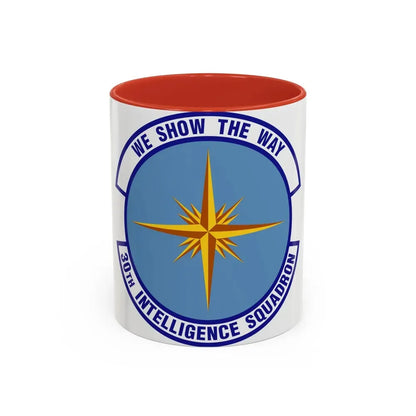 30 Intelligence Squadron AFISRA (U.S. Air Force) Accent Coffee Mug 11oz Red - Go Mug Yourself