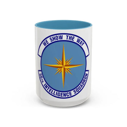 30 Intelligence Squadron AFISRA (U.S. Air Force) Accent Coffee Mug 15oz Light Blue - Go Mug Yourself