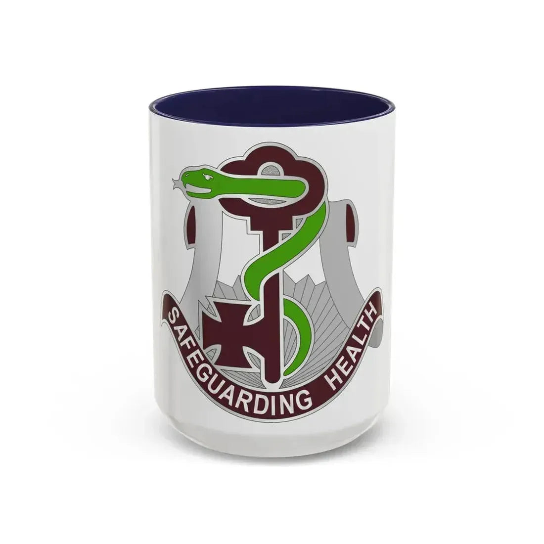 300 Field Hospital (U.S. Army) Accent Coffee Mug 15oz Navy - Go Mug Yourself