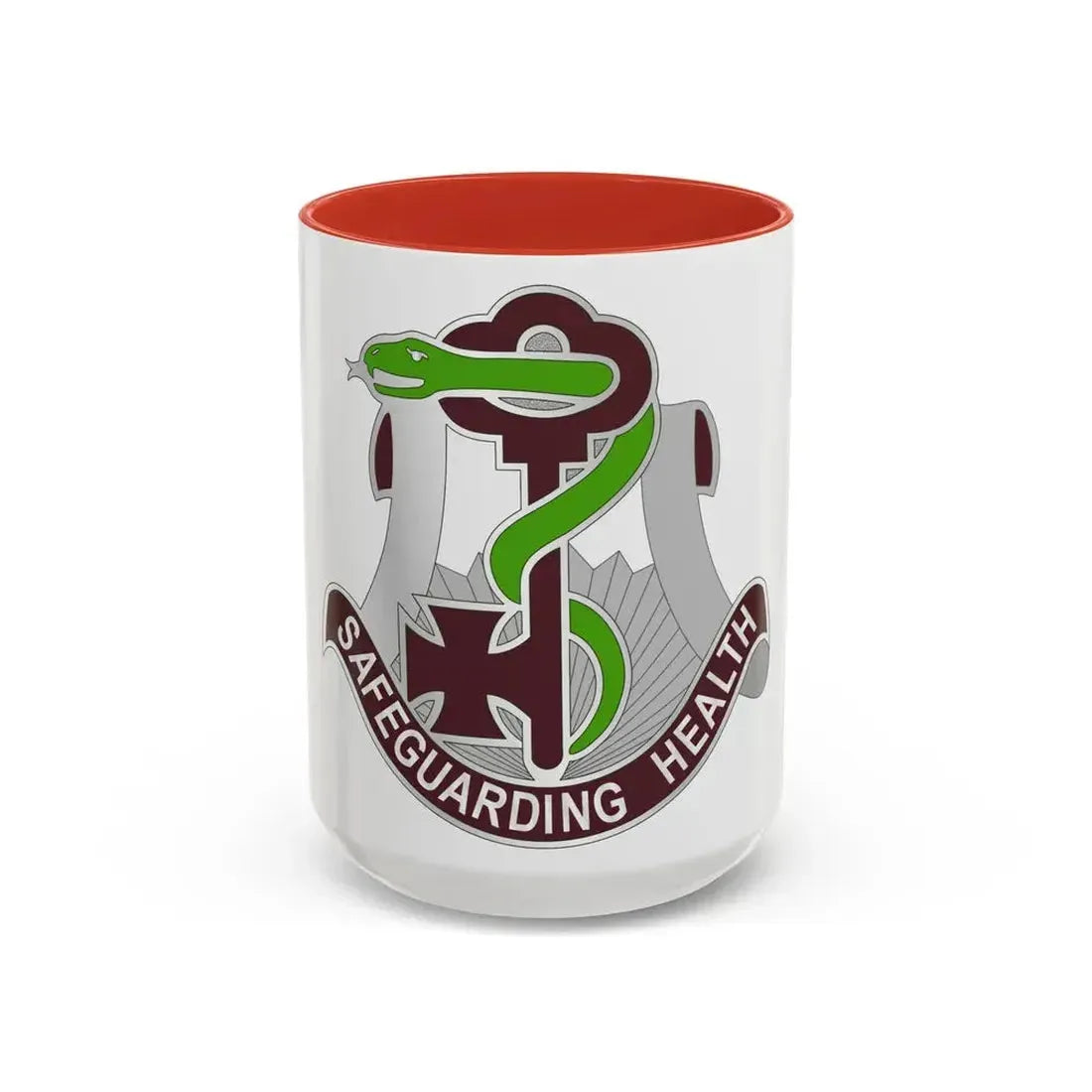 300 Field Hospital (U.S. Army) Accent Coffee Mug 15oz Red - Go Mug Yourself