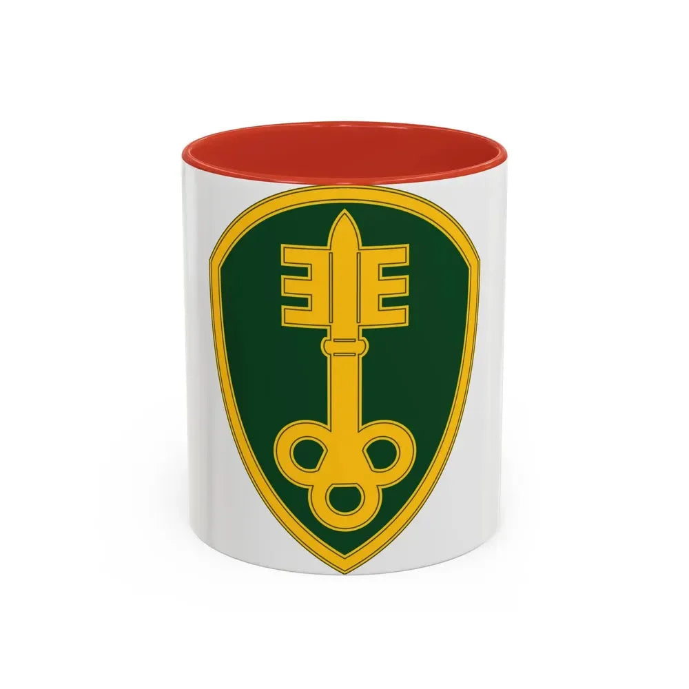 300 Military Police Brigade 3 (U.S. Army) Accent Coffee Mug 11oz Red - Go Mug Yourself