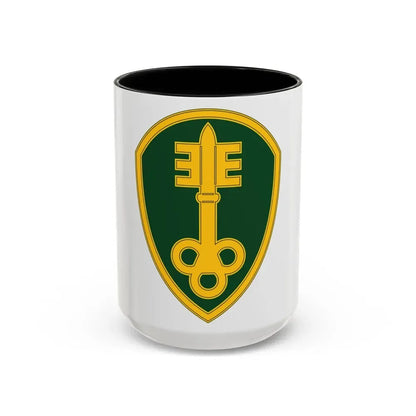 300 Military Police Brigade 3 (U.S. Army) Accent Coffee Mug 15oz Black - Go Mug Yourself