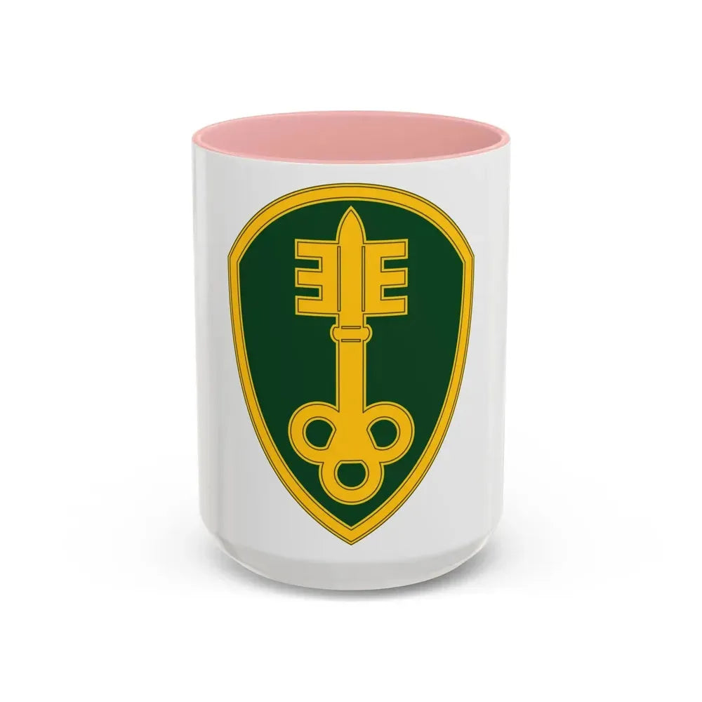 300 Military Police Brigade 3 (U.S. Army) Accent Coffee Mug 15oz Pink - Go Mug Yourself