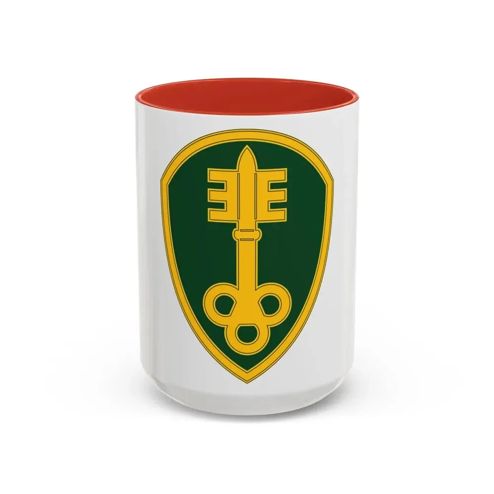 300 Military Police Brigade 3 (U.S. Army) Accent Coffee Mug 15oz Red - Go Mug Yourself