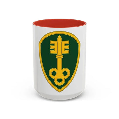 300 Military Police Brigade 3 (U.S. Army) Accent Coffee Mug 15oz Red - Go Mug Yourself