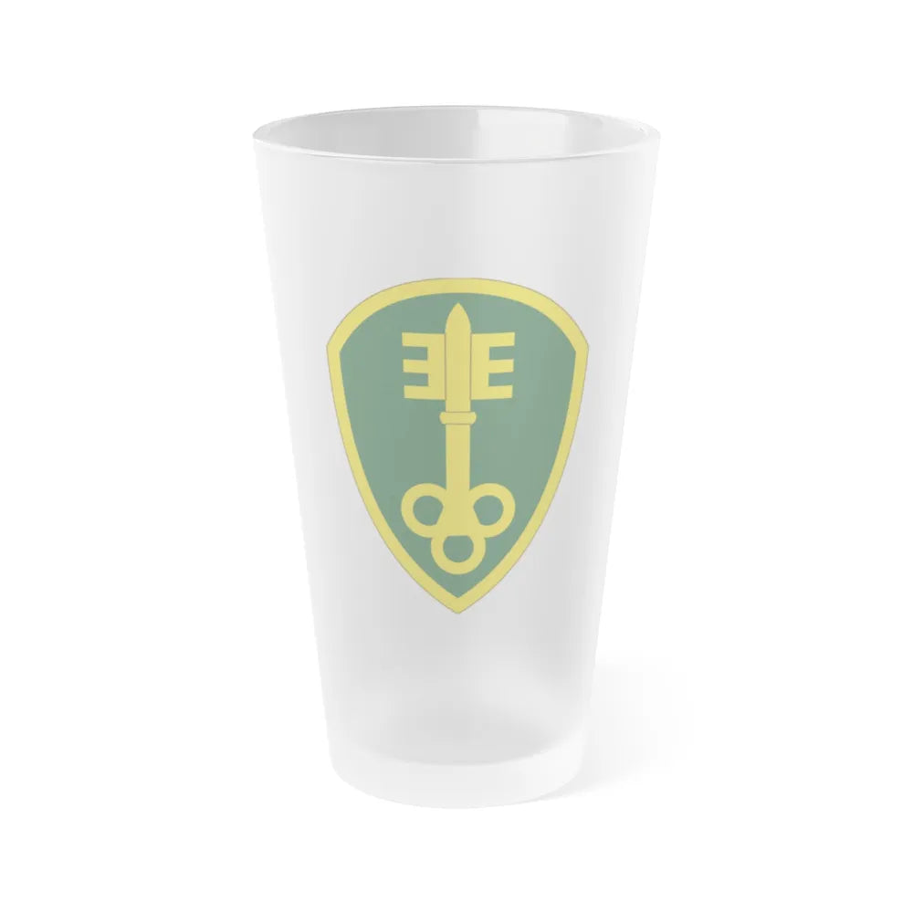 300 Military Police Brigade (U.S. Army) Frosted Pint Glass 16oz-Go Mug Yourself