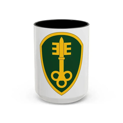 300 Military Police Brigade (U.S. Army) Accent Coffee Mug 15oz Black - Go Mug Yourself
