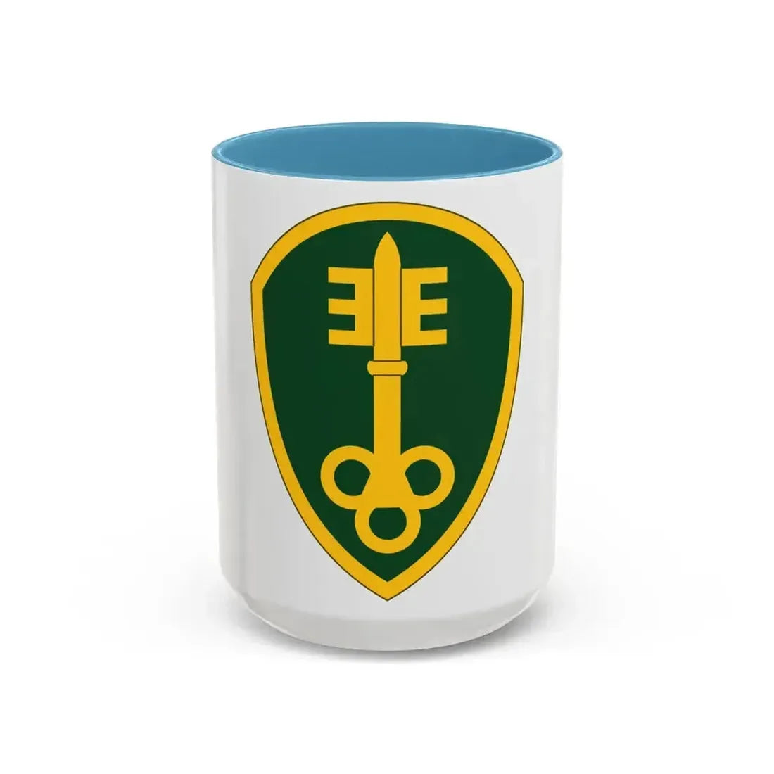 300 Military Police Brigade (U.S. Army) Accent Coffee Mug 15oz Light Blue - Go Mug Yourself