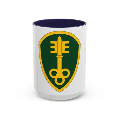 300 Military Police Brigade (U.S. Army) Accent Coffee Mug 15oz Navy - Go Mug Yourself