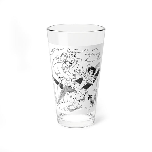 Illustration by Lena Rue, 1950s - Pint Glass 16oz