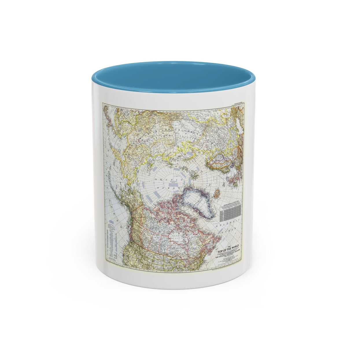 Top Of The World (1949) (Map) Accent Coffee Mug