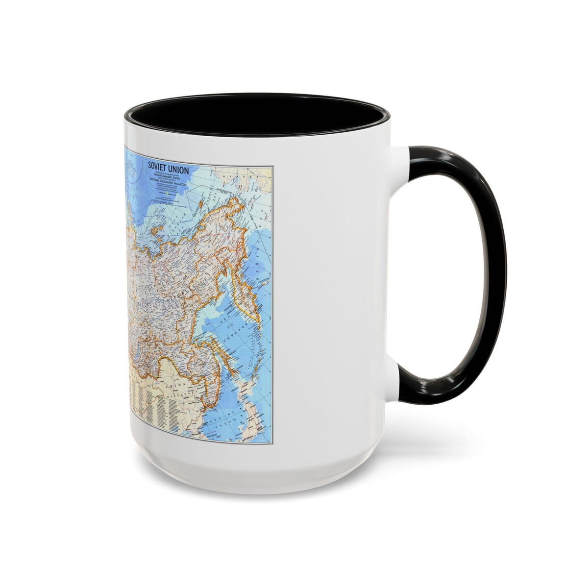 Russia - Soviet Union (1976) (Map) Accent Coffee Mug