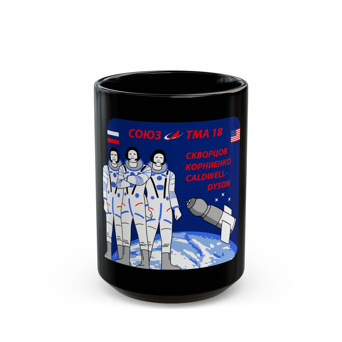 Soyuz TMA-18 (Soyuz Programme) Black Coffee Mug