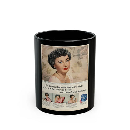 Barbara Stanwyck #210 - Magazine Add (Vintage Female Icon) Black Coffee Mug-11oz-Go Mug Yourself