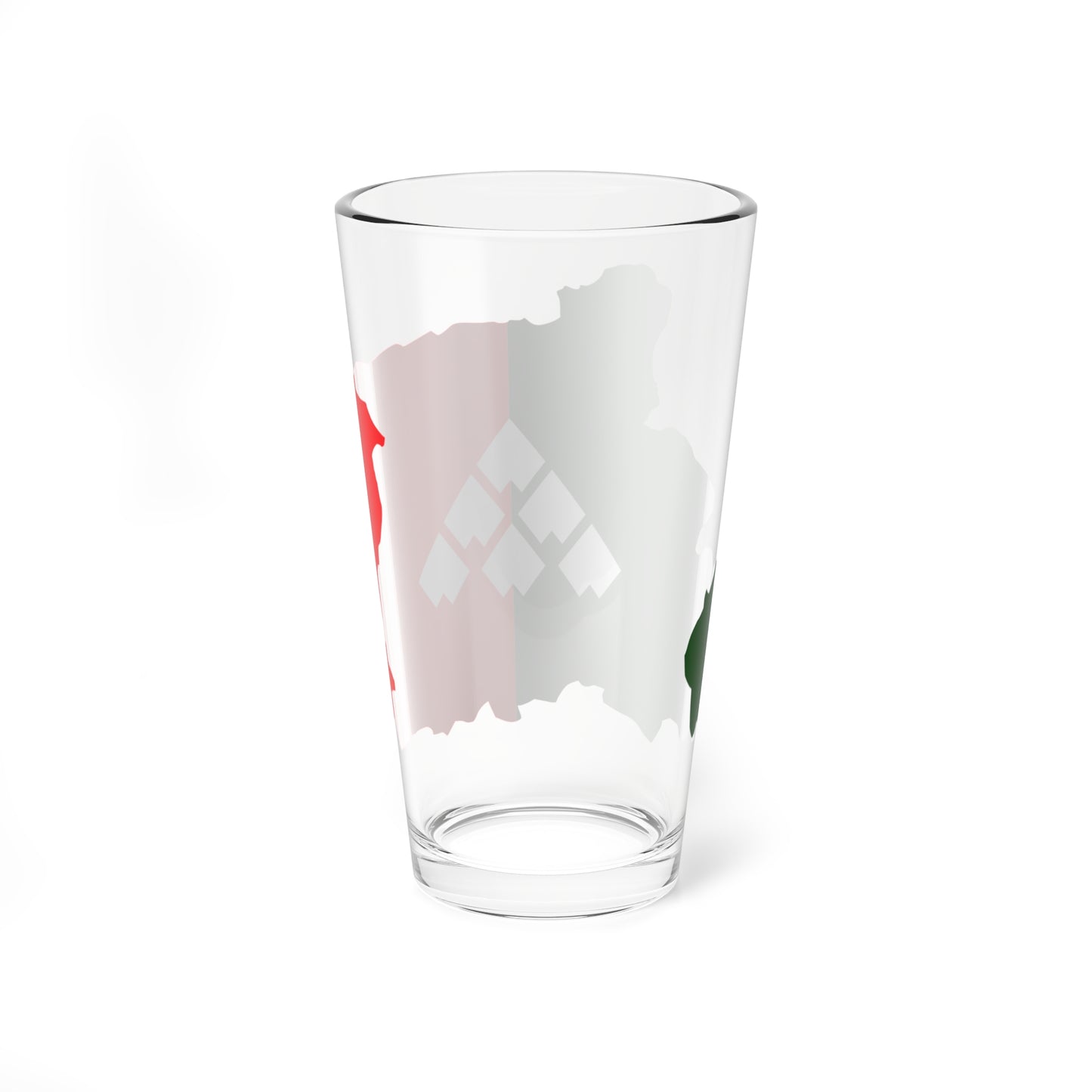 Flag map of Carnia (Italy) Pint Glass 16oz