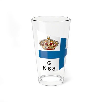 Burgee of Goteborgs Kungliga Segelsallskap (Sweden) Pint Glass 16oz